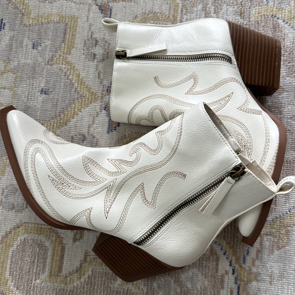 NEW Free People x London Rag Vegan Leather Western Ankle Boot Size 8 - Picture 12 of 13